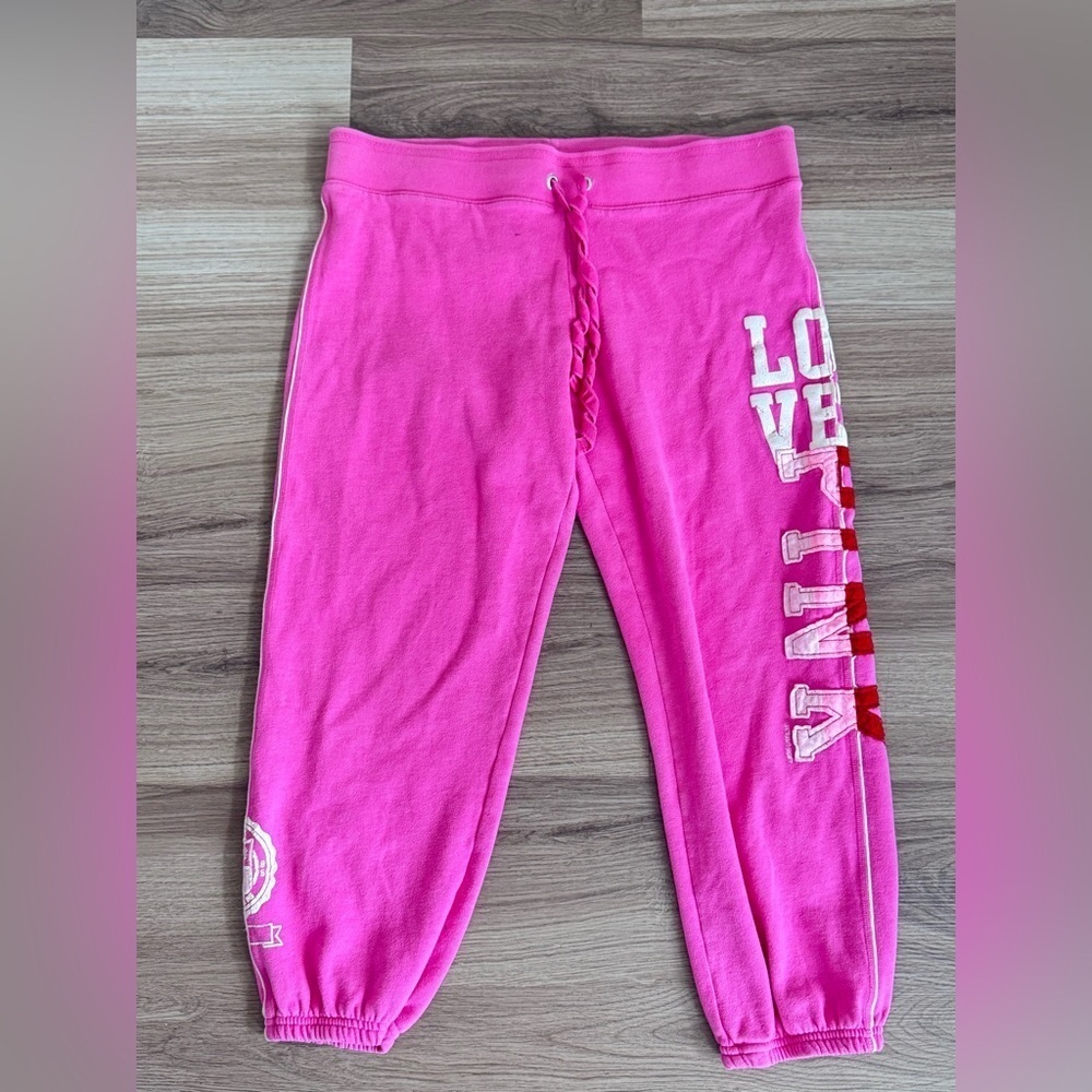 Vintage Y2K Victoria Secret PINK Sweatpants Pink Size M *Flaws